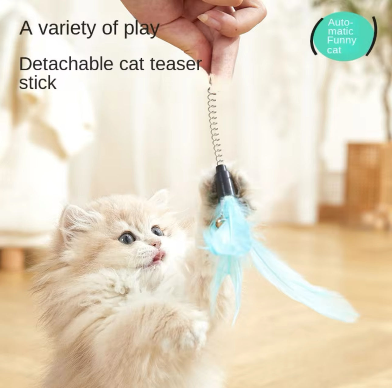 Cat Tumbler Bell Toy With Feather And Bell