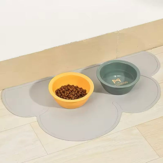 Easy Clean Mat Bowl Non-Slip Silicone Food Pad (cloud design)