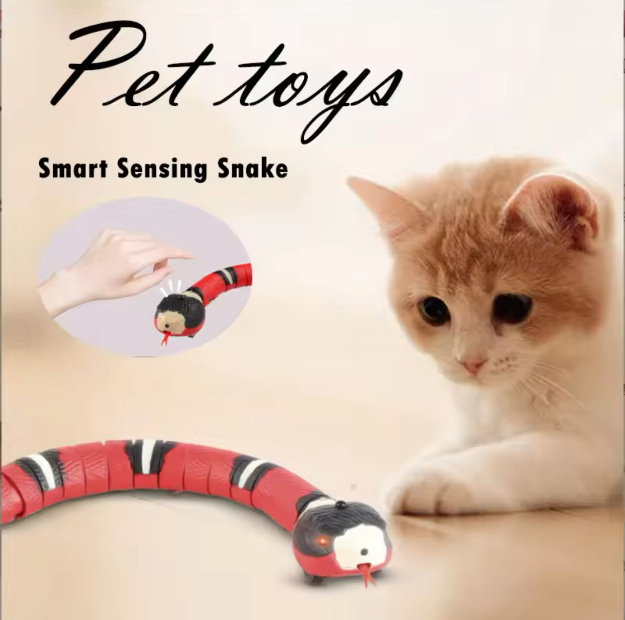 Smart Sensing Snake Cat Toy Game Automatic Electric USB Rechargeable