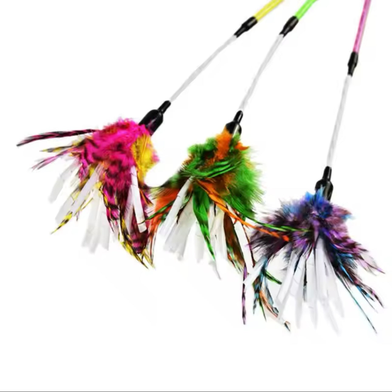 Cat Teaser Crinkle Paper Feather Toy