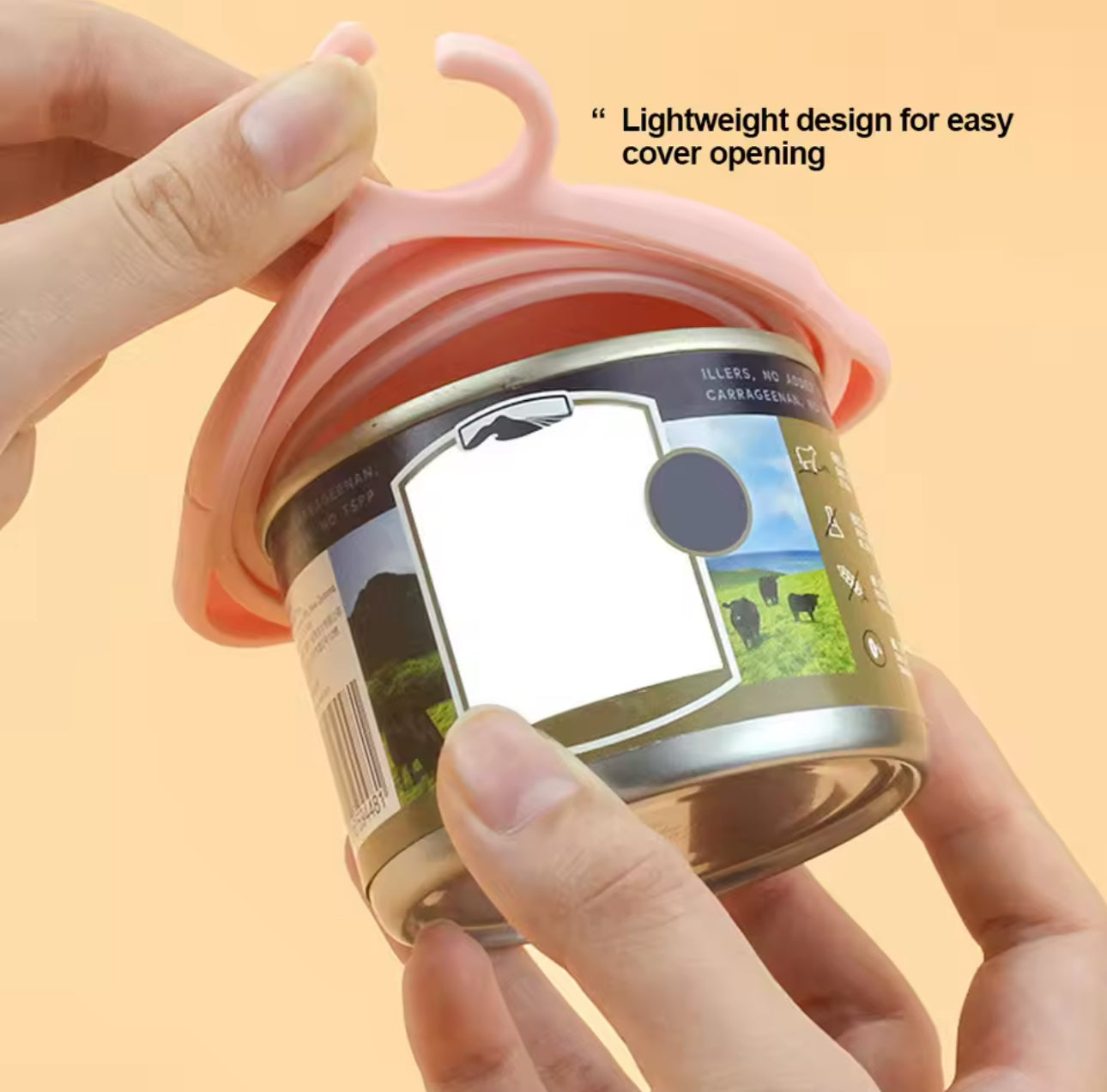 Wet Food Can Opener Spoon and Reusable Can Covers