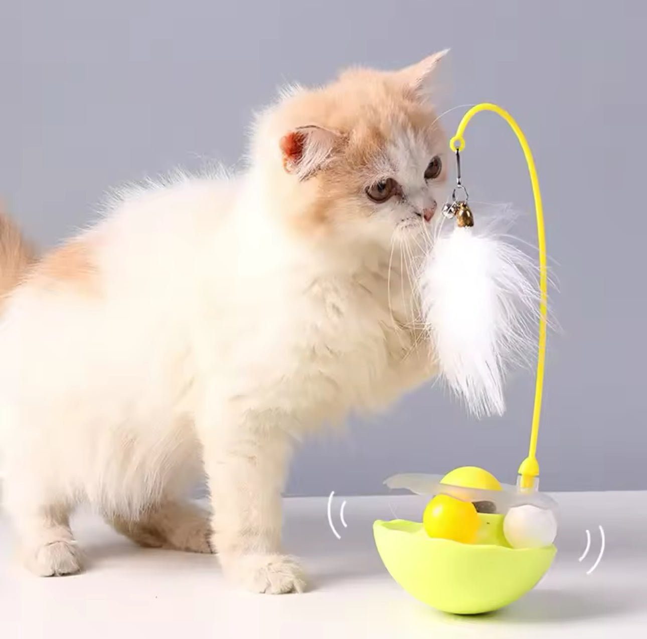 Cat Tumbler Toy with Catnip and Feather Bell