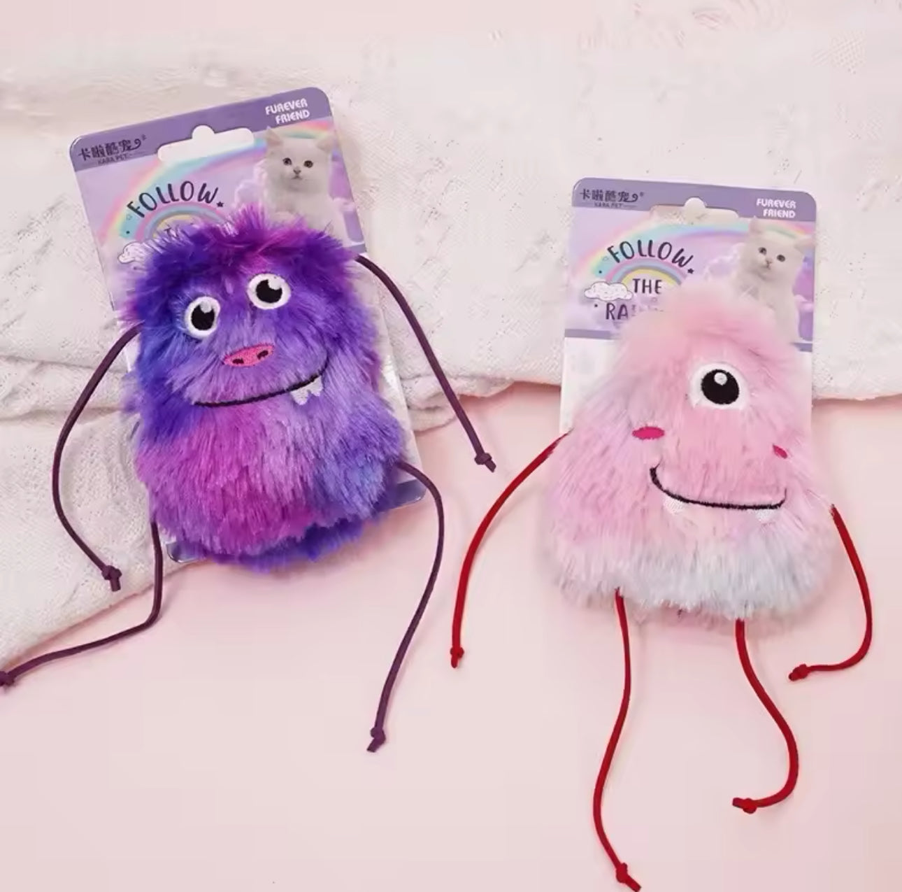 Monster Catnip Plush Toys With Paper Crinkle