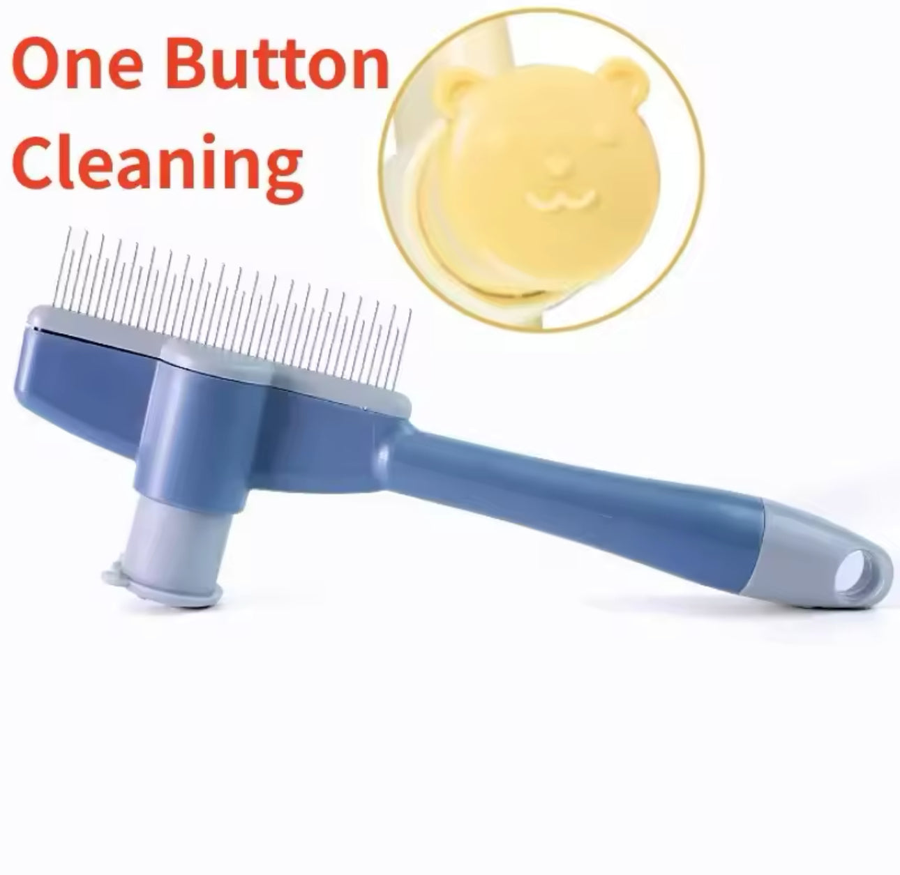 Comb Brush - Easy Cleaning Button