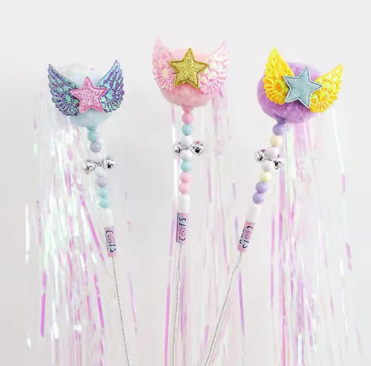 Star Wand Tinsel Cat Wand