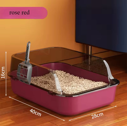 Open Cat Litter Tray (Scooper Included)