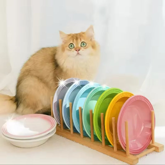 Ceramic Cat Pet Food Water Bowl Plates