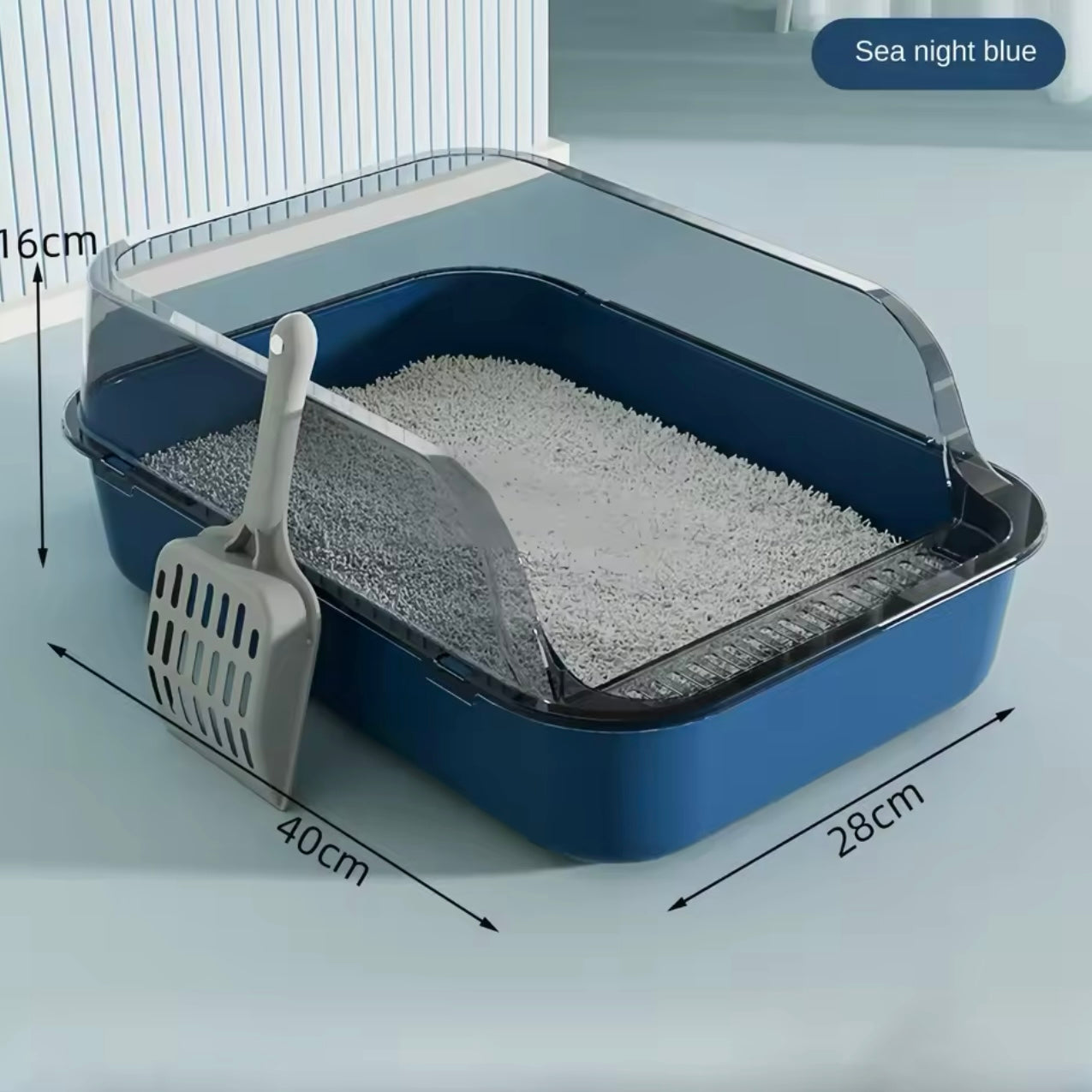 Open Cat Litter Tray (Scooper Included)