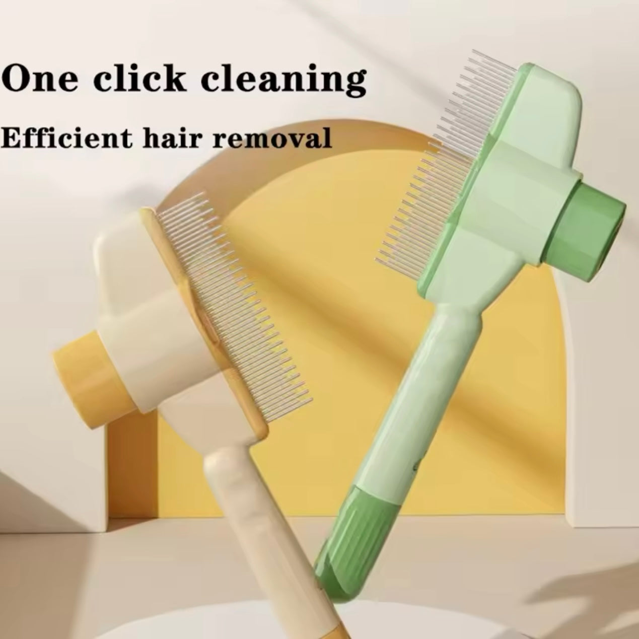 Comb Brush - Easy Cleaning Button