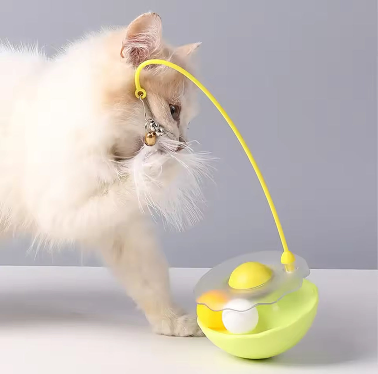 Cat Tumbler Toy with Catnip and Feather Bell