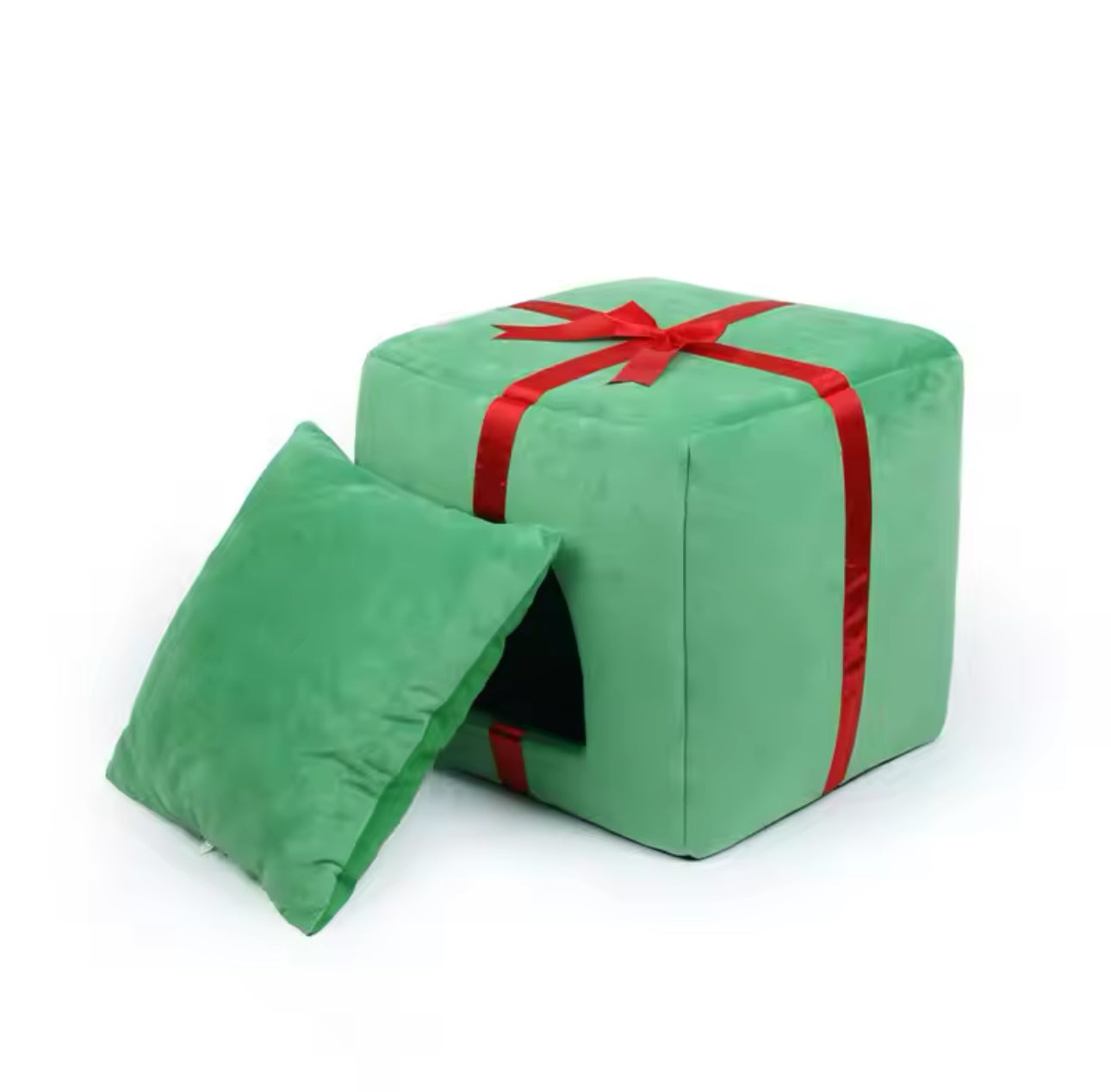 Festive Gift Box Presents Cozy Cat Bed Christmas