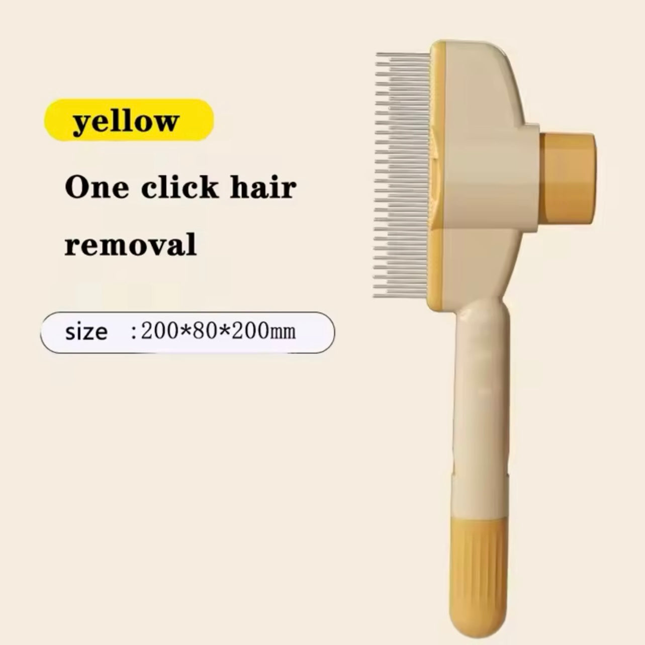 Comb Brush - Easy Cleaning Button