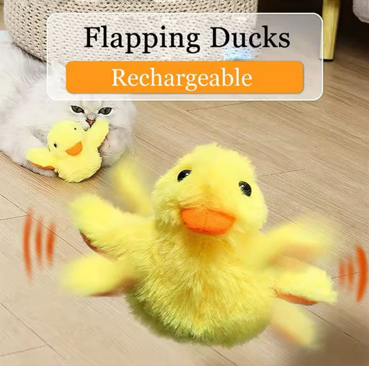 Rechargeable Flapping Duck Cat Toy Interactive Electric Game with Vibration