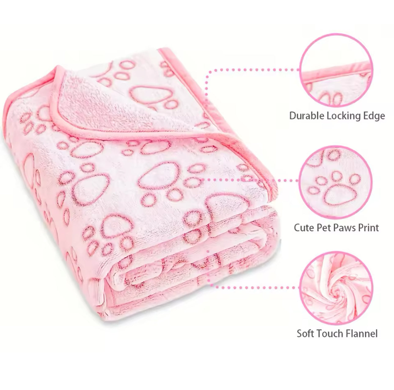 Soft Pastel Pink Cat Blanket