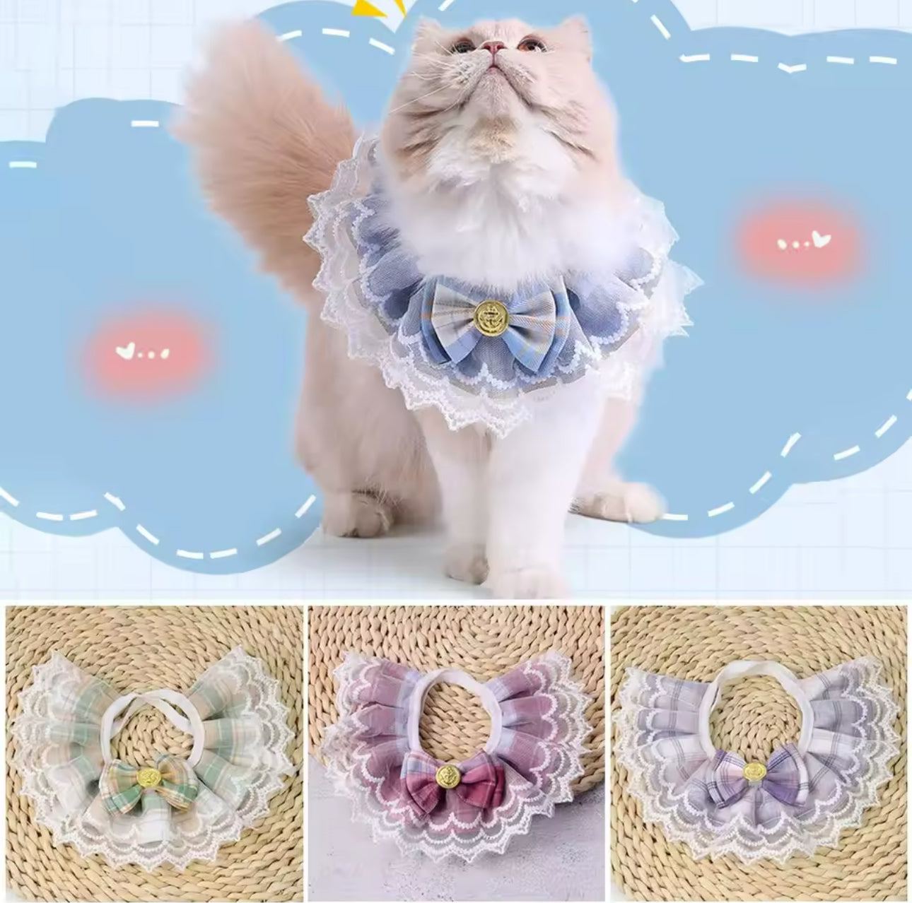 Cat Lace Bows Costume (XS)