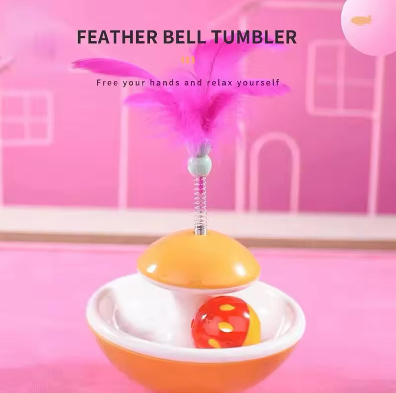 Feather Bell Tumbler Tower Toy