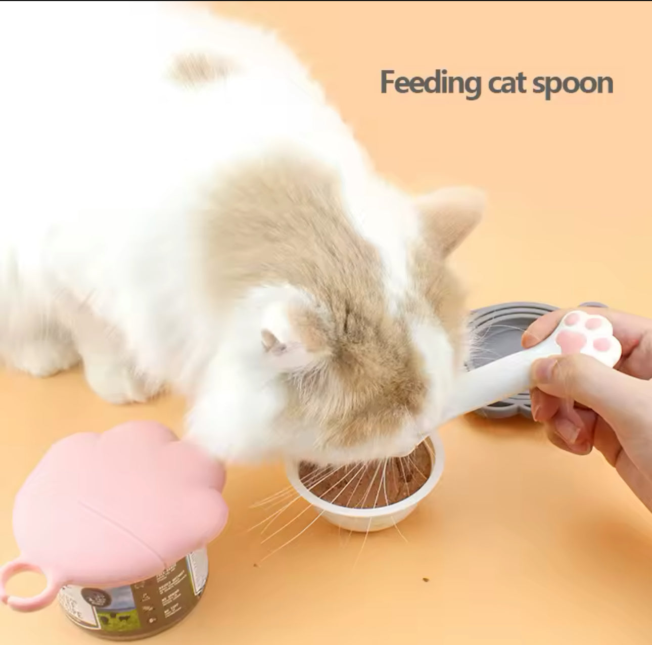 Wet Food Can Opener Spoon and Reusable Can Covers