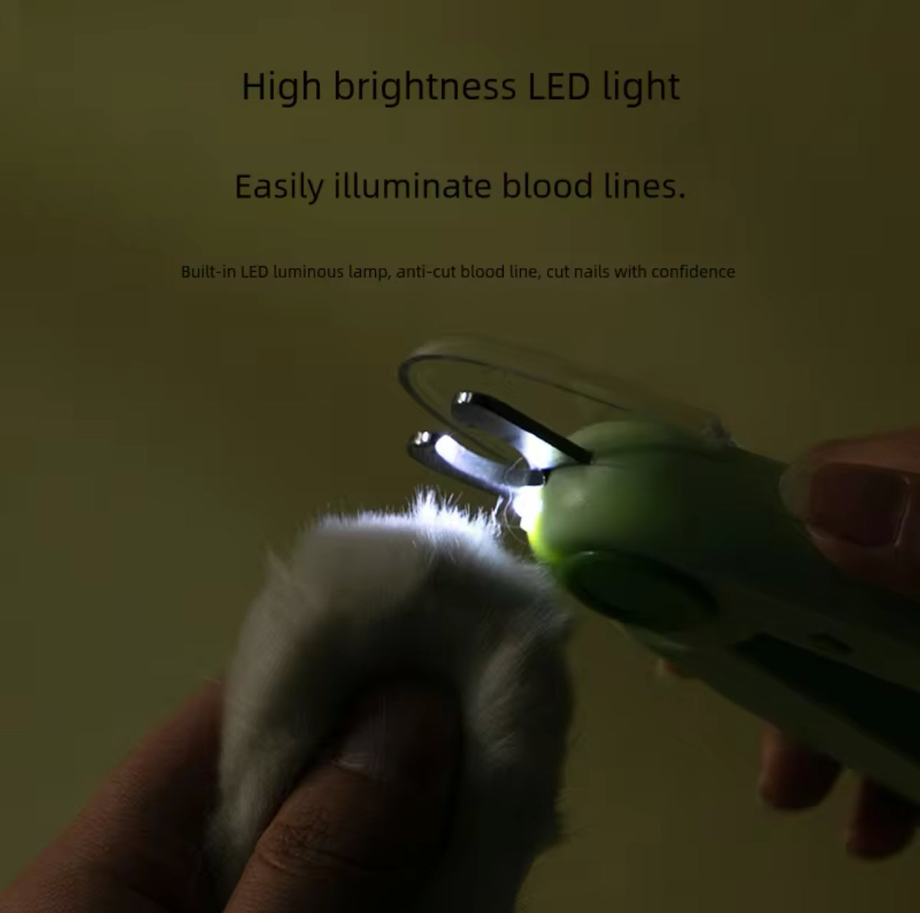 LED Cat Nail Clippers Trim