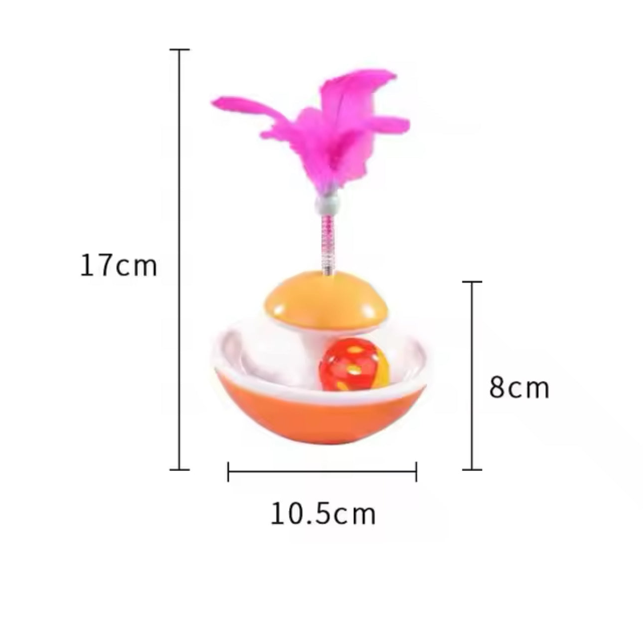 Feather Bell Tumbler Tower Toy