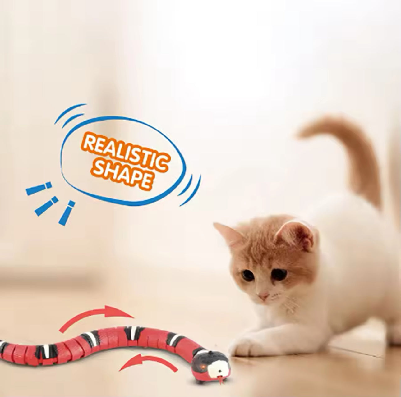 Smart Sensing Snake Cat Toy Game Automatic Electric USB Rechargeable