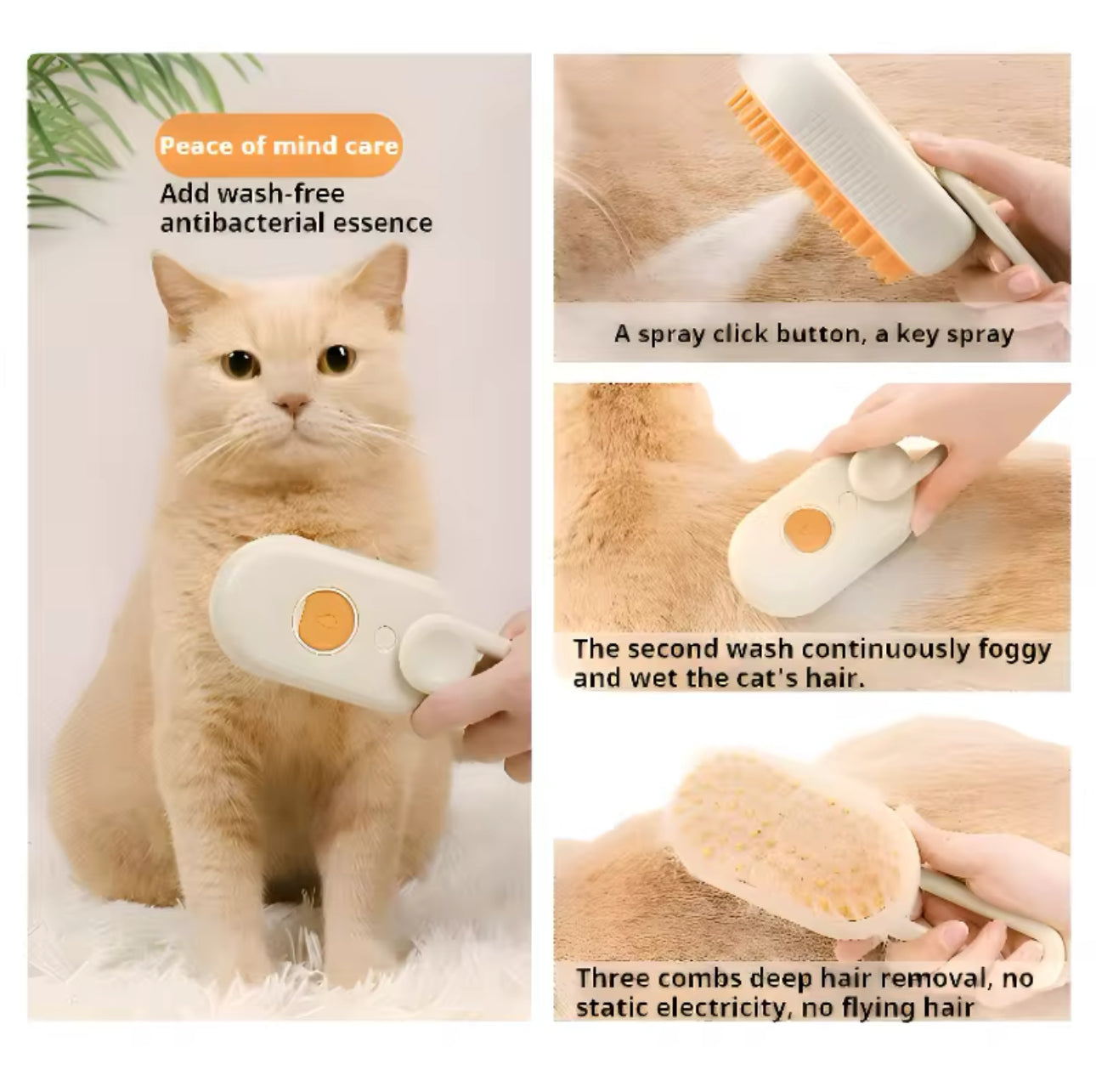 Rechargeable Spray Massage Comb