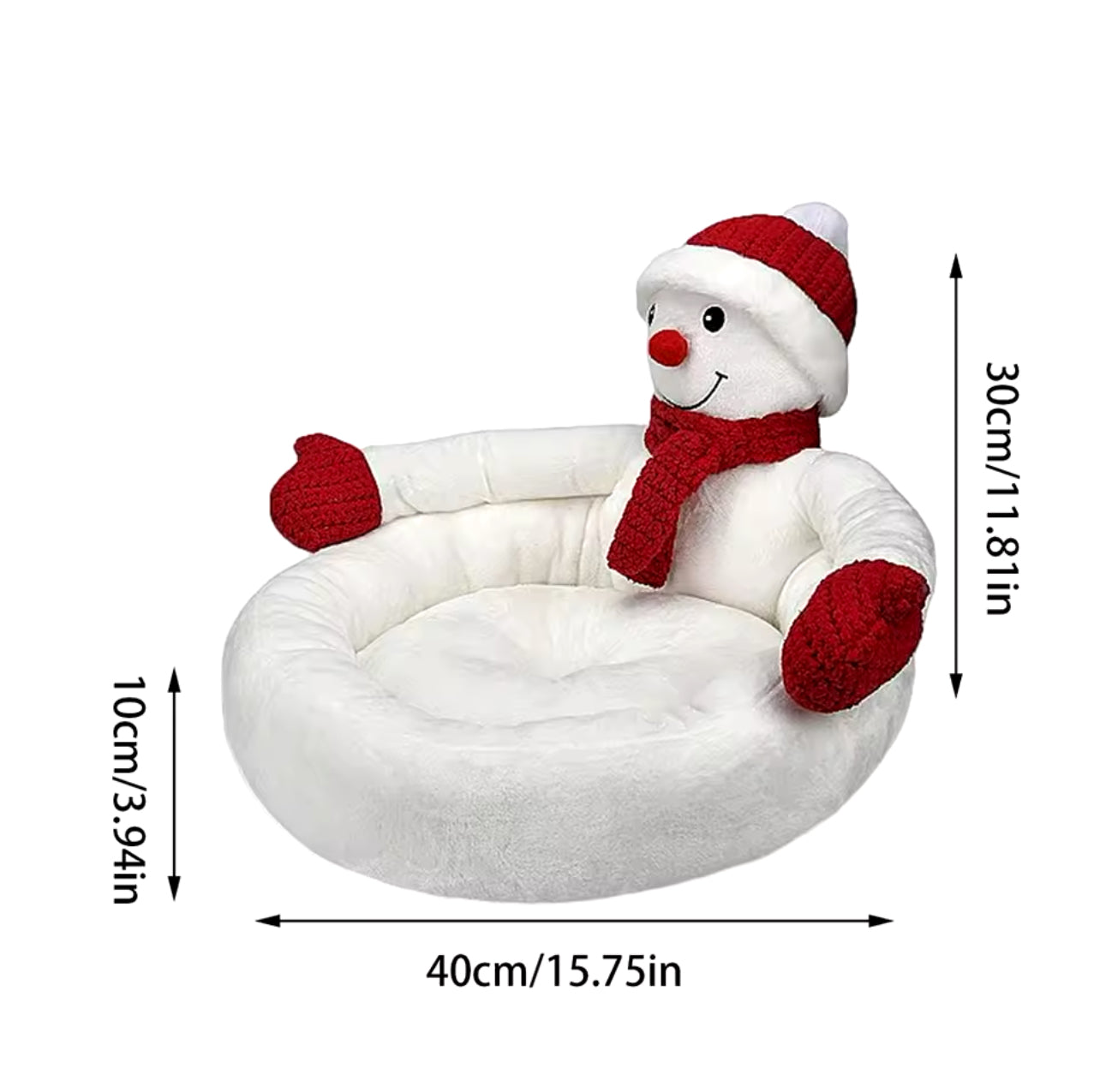 Snowman Christmas Cat Bed