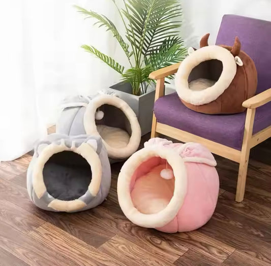 Pet Bed with Ball toy - Soft bed for cats