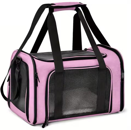 Cat Carrier - 3 Layer Cozy Mat & All Directions Openings (Large)