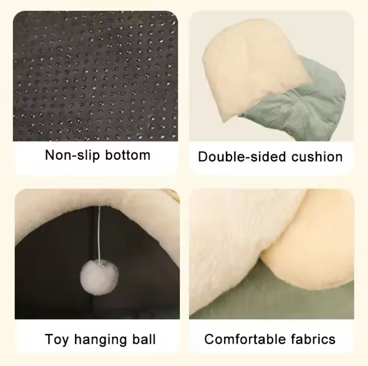 Pet Bed with Ball toy - Soft bed for cats