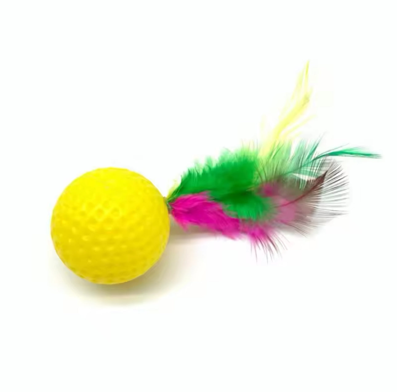 Feather Golfball Cat Toy Ball Game