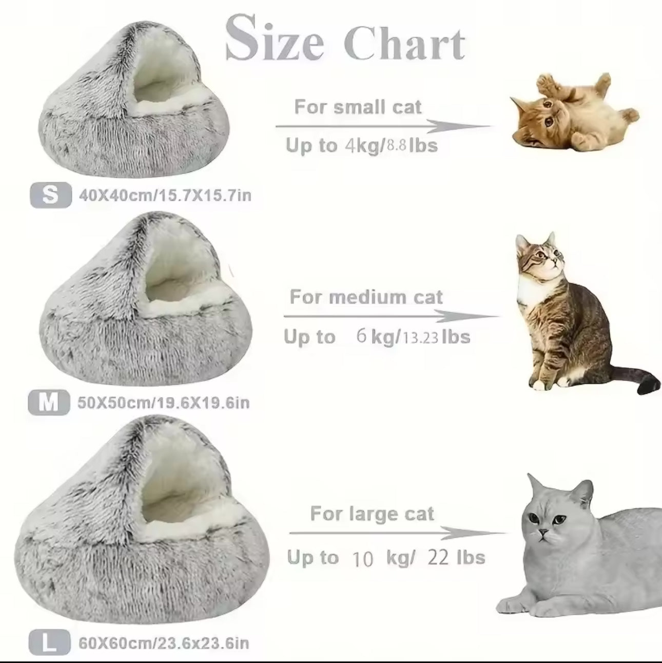 Fluffy Plush Cat Bed