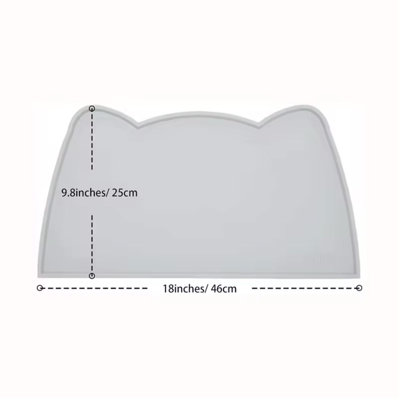 Easy Clean Mat Bowl Non-Slip Silicone Food Pad (cat design)