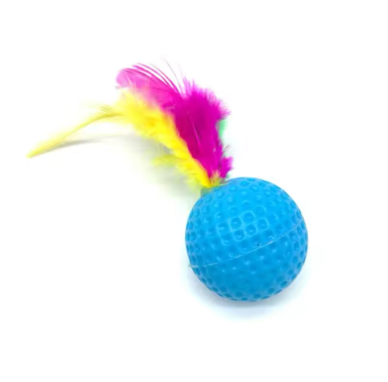 Feather Golfball Cat Toy Ball Game