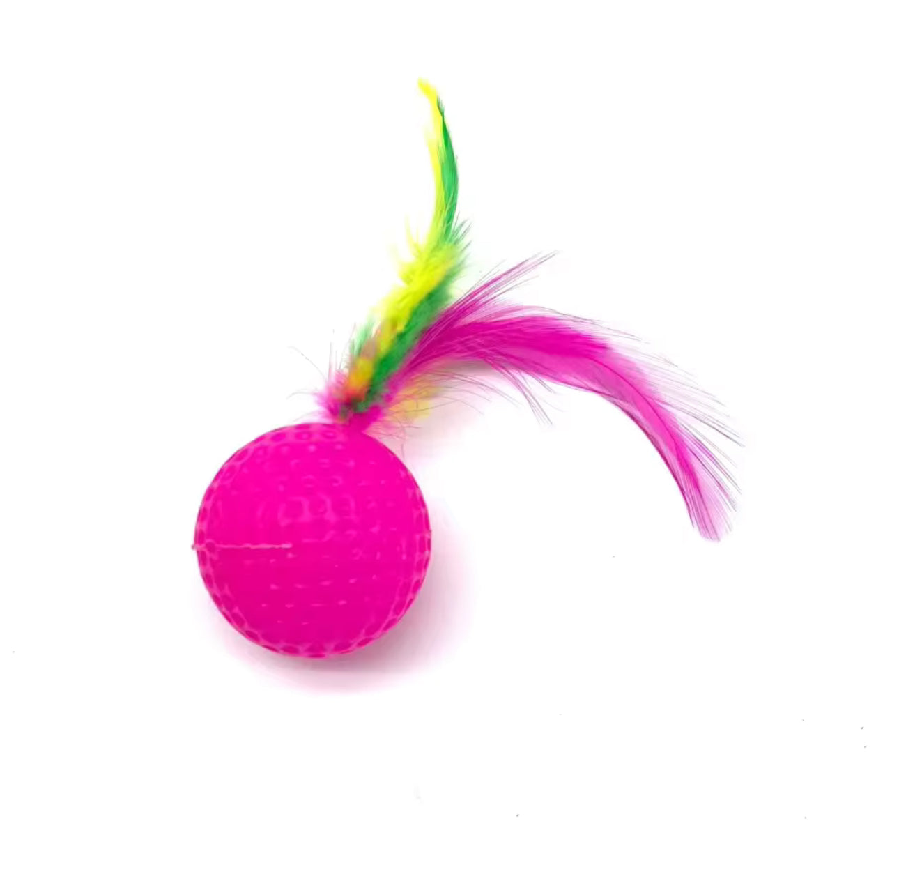 Feather Golfball Cat Toy Ball Game