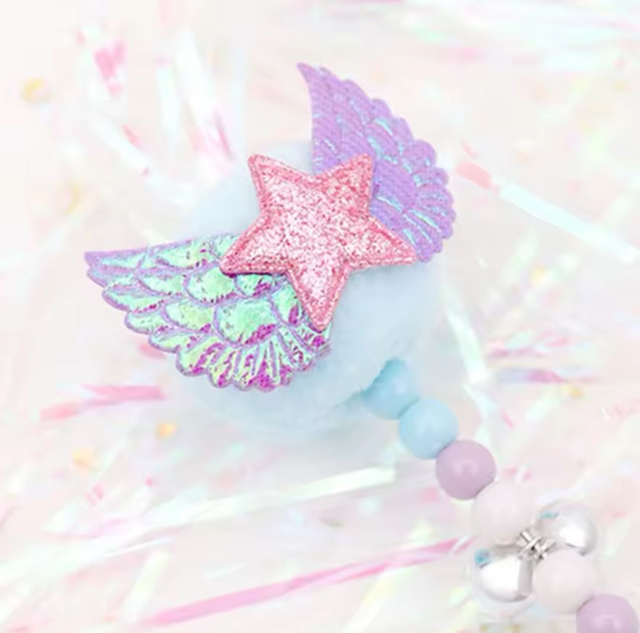 Star Wand Tinsel Cat Wand