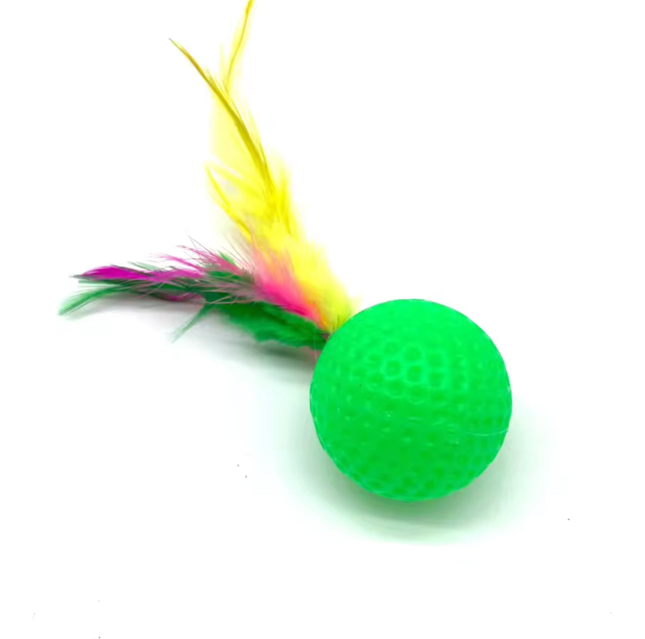 Feather Golfball Cat Toy Ball Game