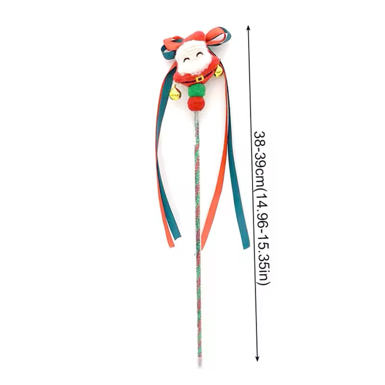 Christmas Ribbon Bell Cat Wand Teasers