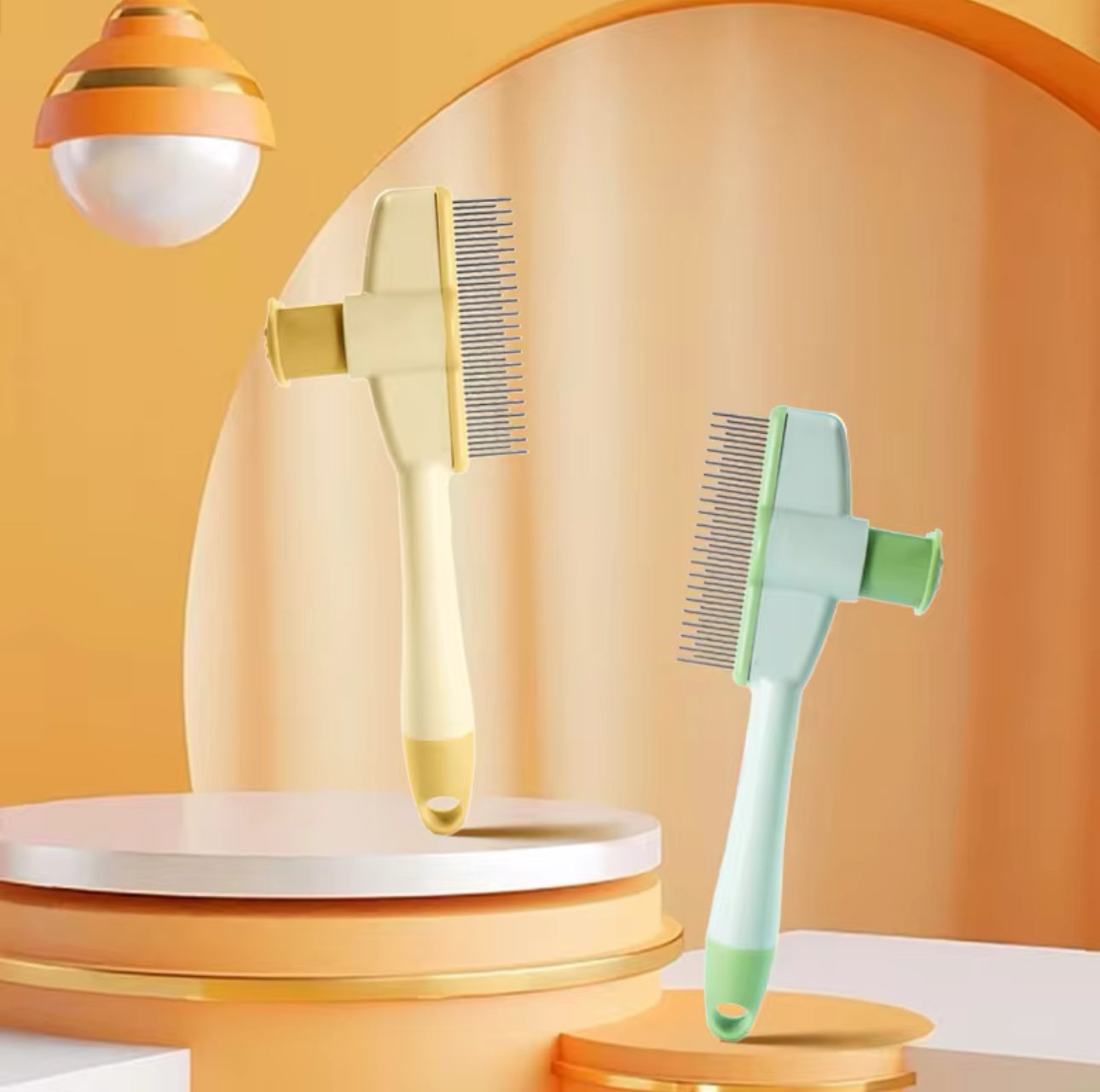 Comb Brush - Easy Cleaning Button