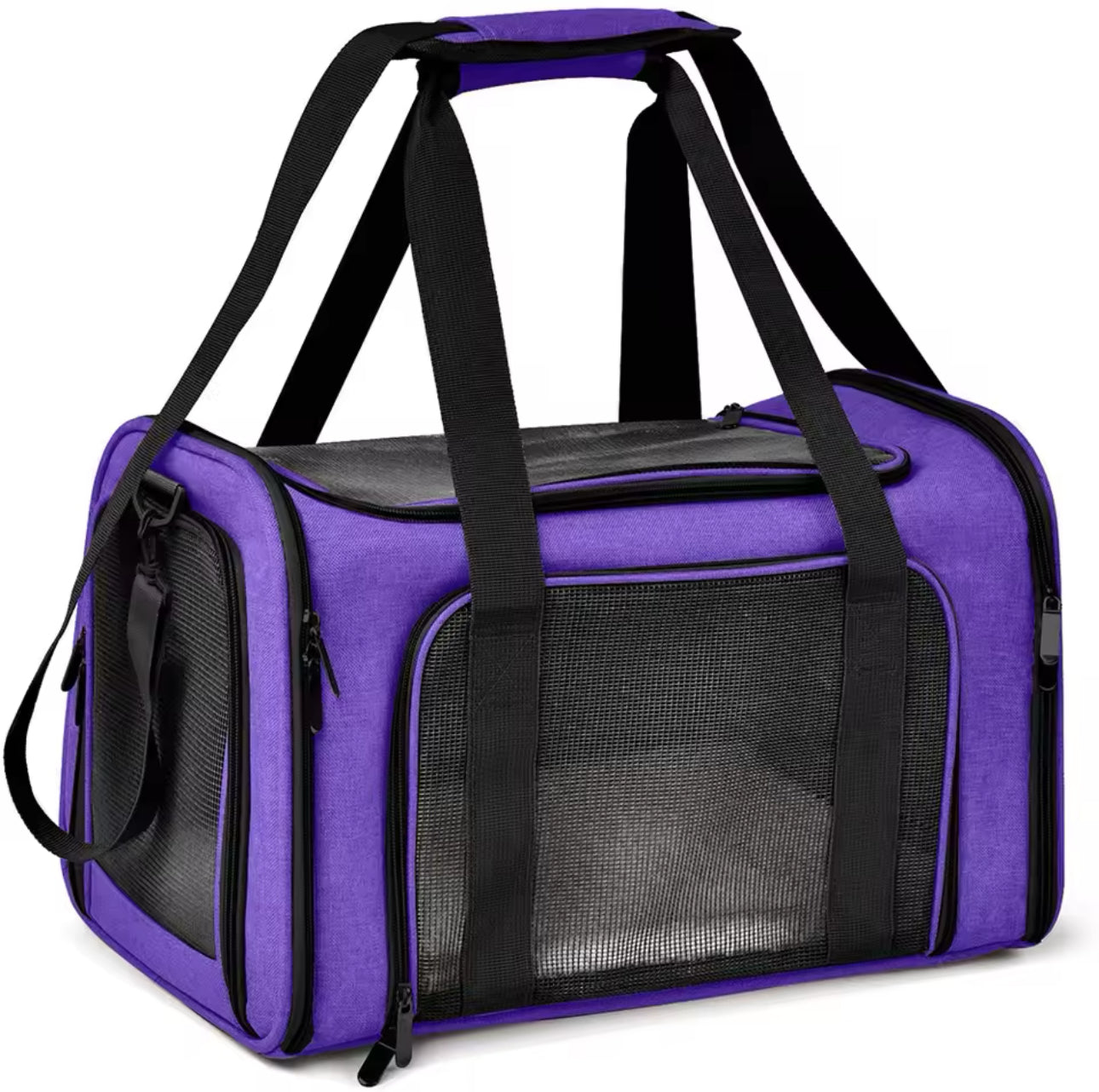 Cat Carrier - 3 Layer Cozy Mat & All Directions Openings (Medium)