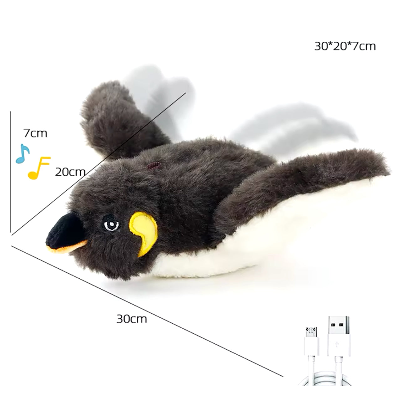 Electric Rechargeable Bird Cat Toy - Flapping Wings