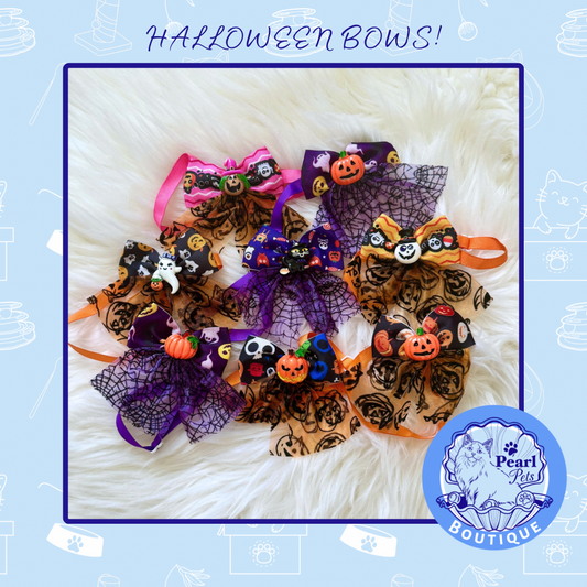 Halloween Sparkly Lace Bow - Necklace Collars